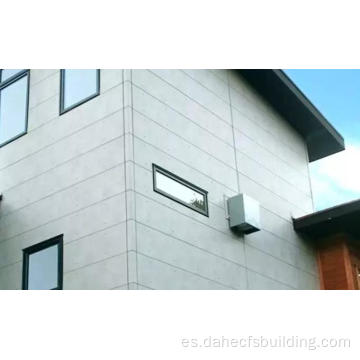 Panel de pared exterior de fibrocemento de material de construcción CFS
